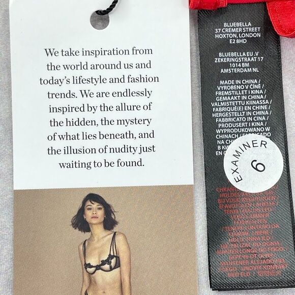 Bluebella Grace Bra Red Womens Size 30DD/E Lace Sheer Demi Bra Underwire NEW! - Picture 8 of 15